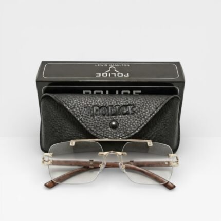 Cheetah Rimless Wood Gold SunGlasses